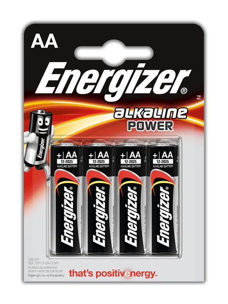Energizer Alkaline Power AA – Alkaliskt · 4-pack